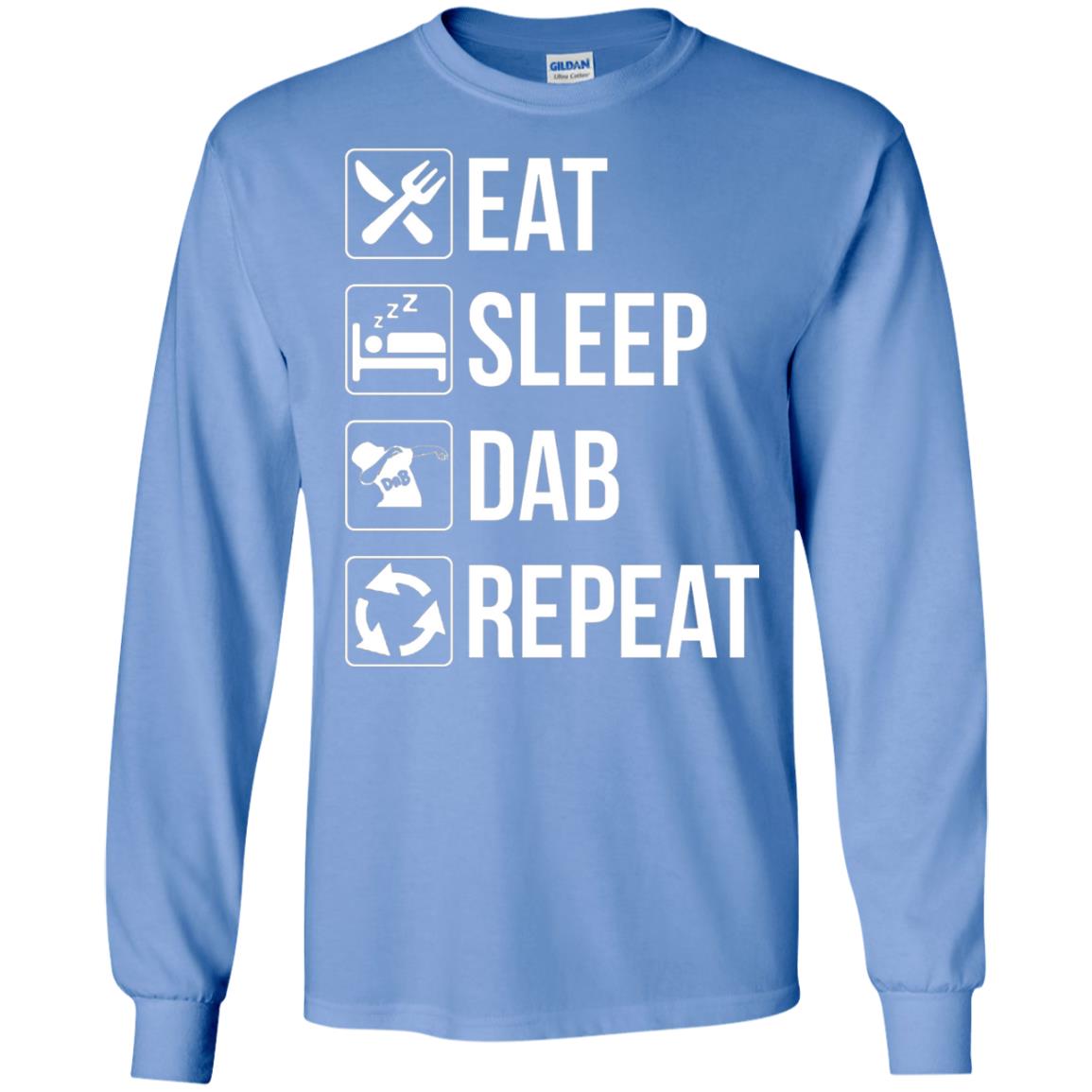 Funny Eat Sleep Dab Repeat T-shirt Carolina Blue