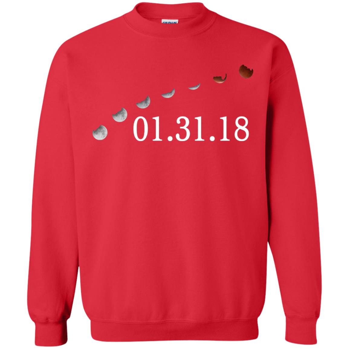 Usa Total Lunar Eclipse On January 31, 2018 T-shirt Red