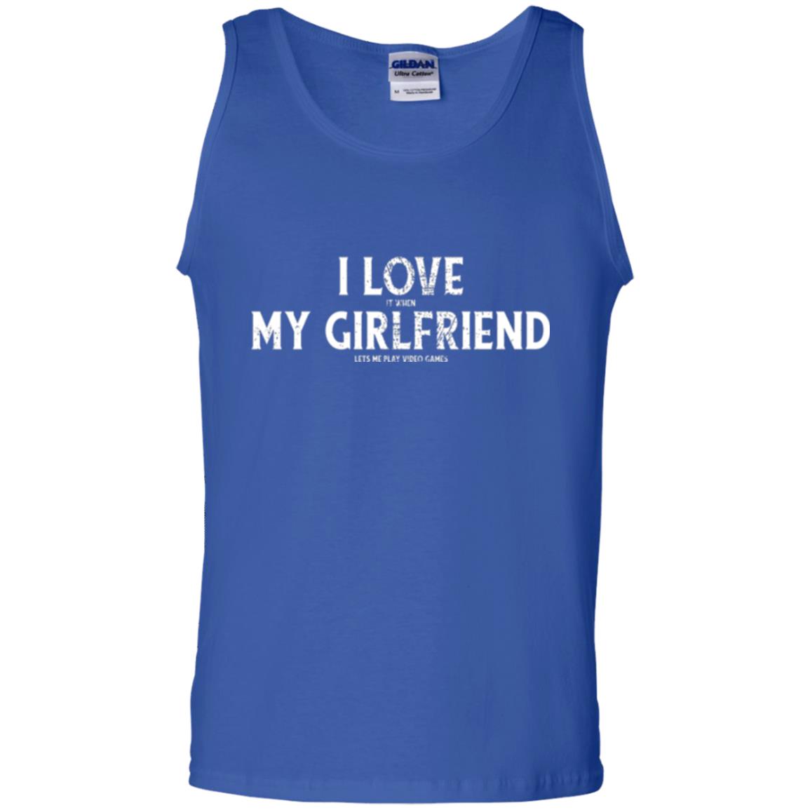 Funny Gamer T-shirt I Love My Girlfriend Lets Me Play Video Games Royal