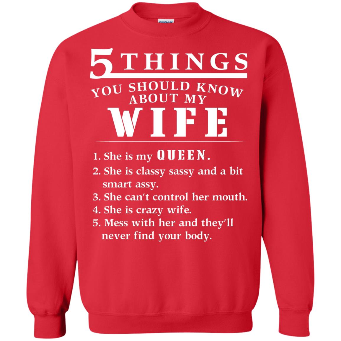 5 Things You Should Know About My Wife Husband T-shirt Red