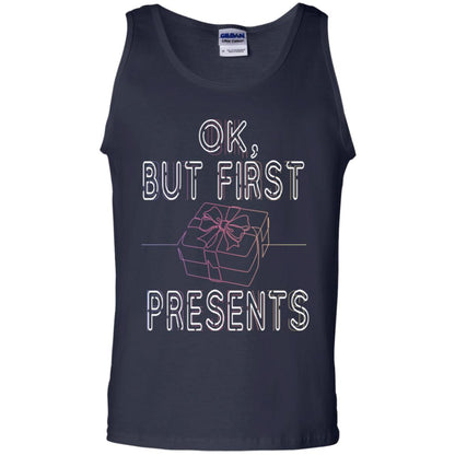 Ok But Frist Presents Gift X-mas Shirt Navy