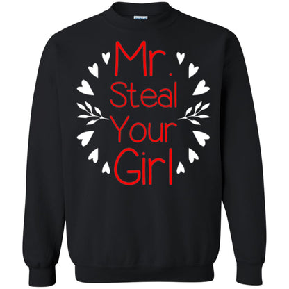 Funny Valentines Day Shirt Mr Steal Your Girl Black