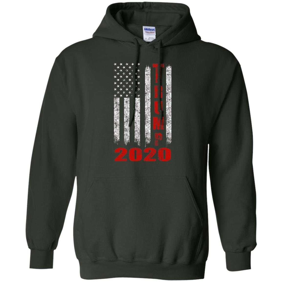 American Flag Vintage Design Trump 2020 T-shirt Forest Green