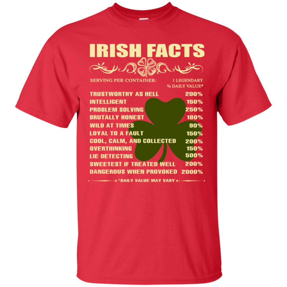Irish Facts Intelligent Problem Solving Shirt Red