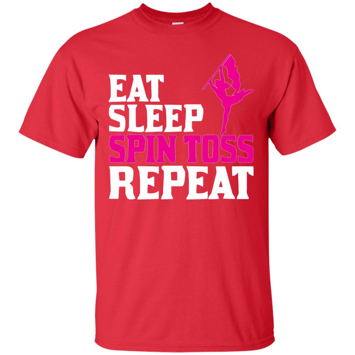 Eat Sleep Spin Toss Repeat Color Guard T-shirt Red