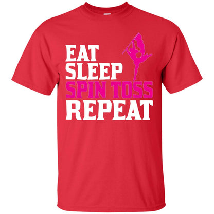 Eat Sleep Spin Toss Repeat Color Guard T-shirt Red