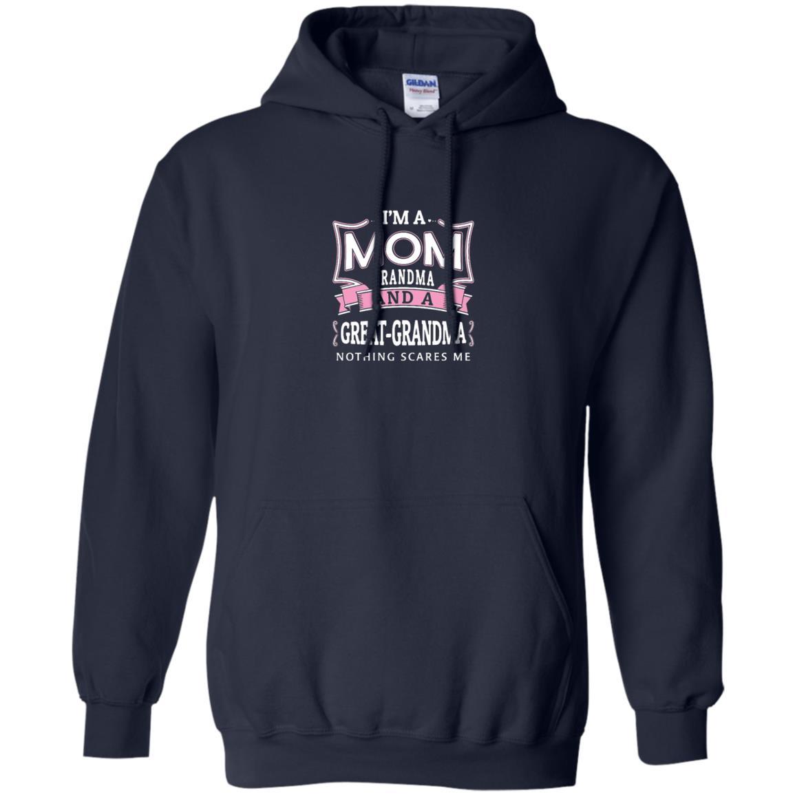 Nana T-shirt Nothing Scares Me I'm Mom Grandma Navy