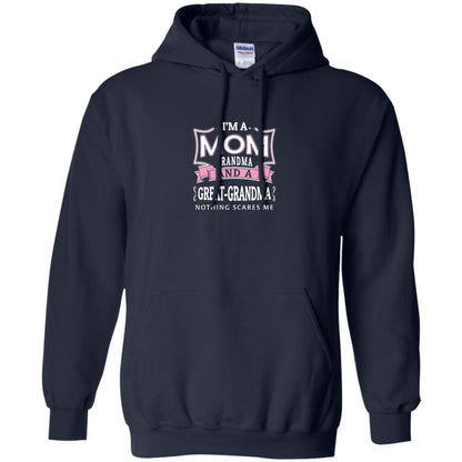 Nana T-shirt Nothing Scares Me I'm Mom Grandma Navy