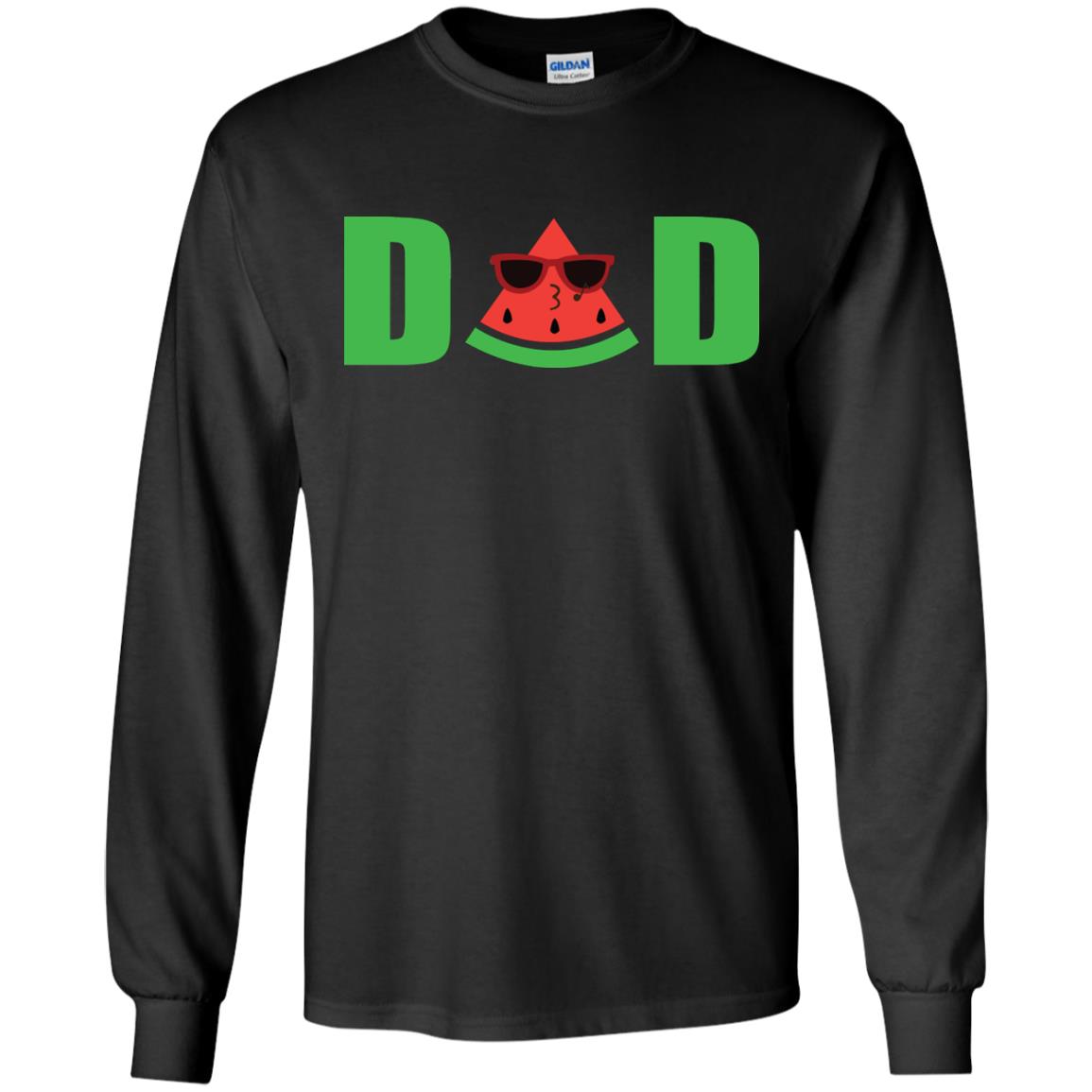 Dad Watermelon Funny Summer Melon Fruit Shirt For Daddy Black