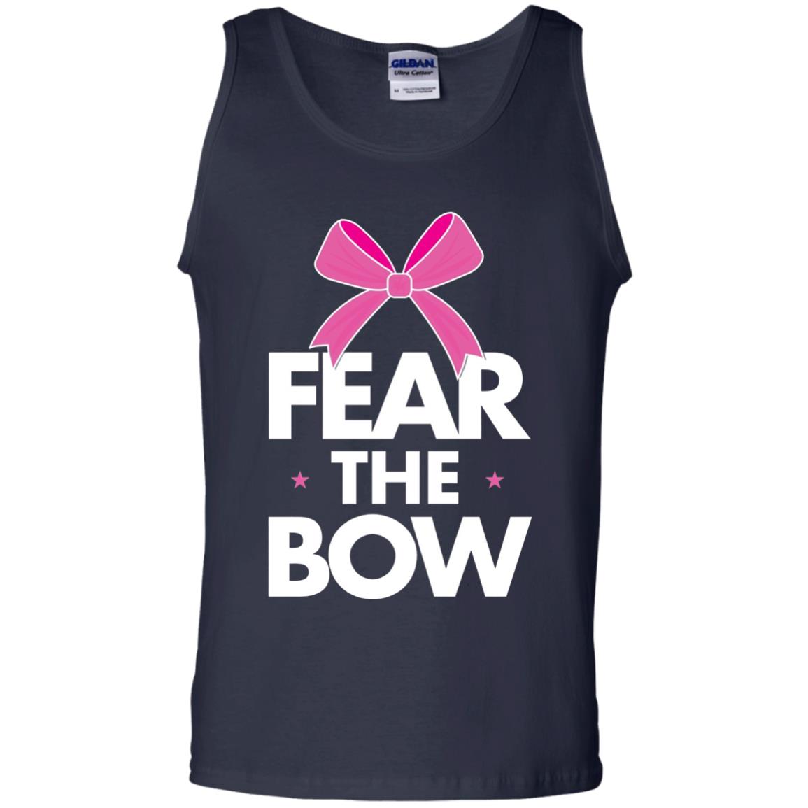 Fear The Bow Big Pink Bow Cheerleader Apparel Shirt Navy
