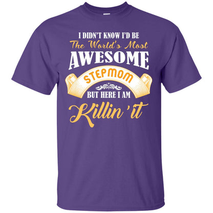 Awesome Stepmom But Here I Am Killin’ It Cool Gift Shirt For Stepmom Purple