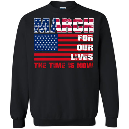 March For Our Lives The Time Is Now Gun Controls T-shirt Black