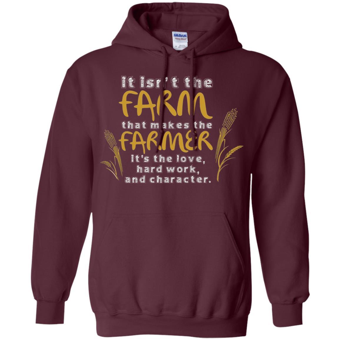 Farmer T-shirt It Isn't The Farm That Makes The Farmer Maroon