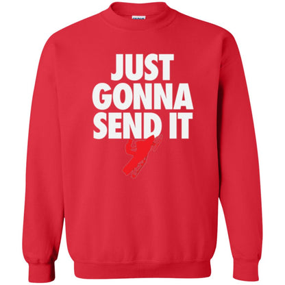 Snowmobile T-shirt Just Gonna Send It T-shirt Red