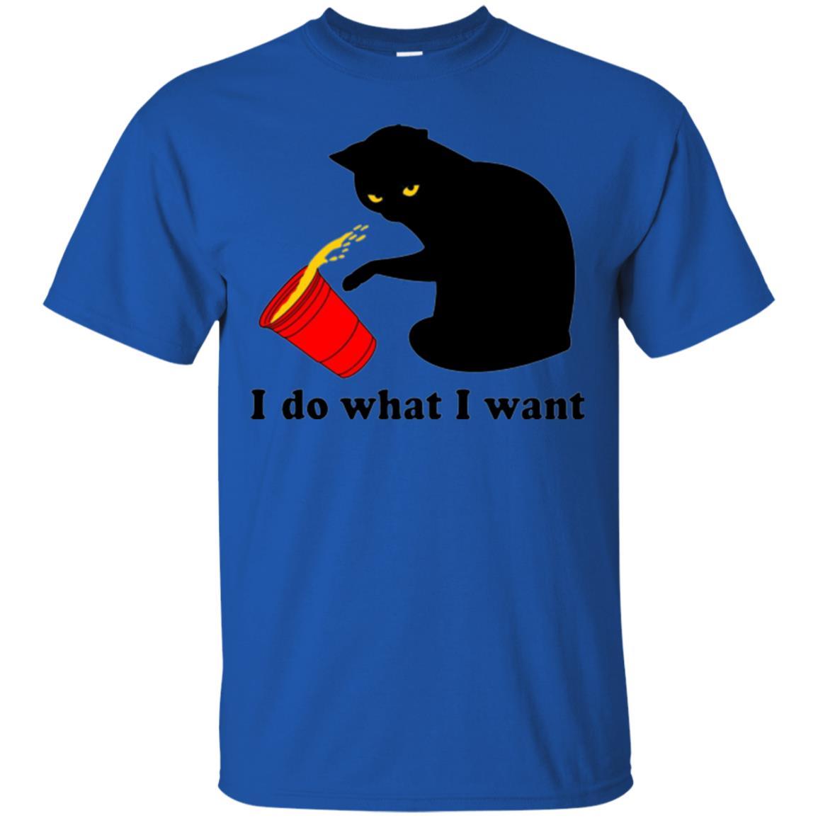 Cat Lover T-shirt I Do What I Want Royal
