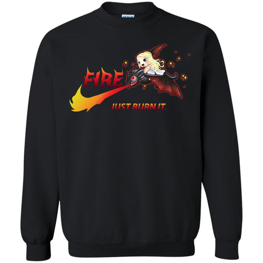 Fire Just Burn It Dany Drogon T-shirt Black