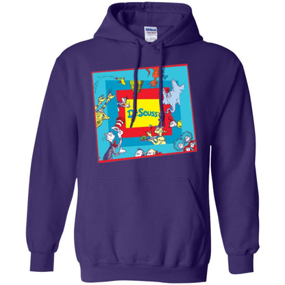 Dr. Seuss Character National Wear Red Day T-shirt Purple