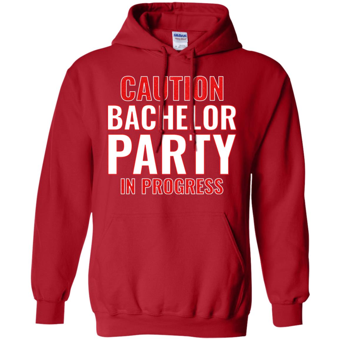 Funny Warning Caution Bachelor Party In Progress Red