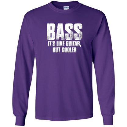 Funny Music T-shirt Bass It_s Like Guitar But Cooler Purple