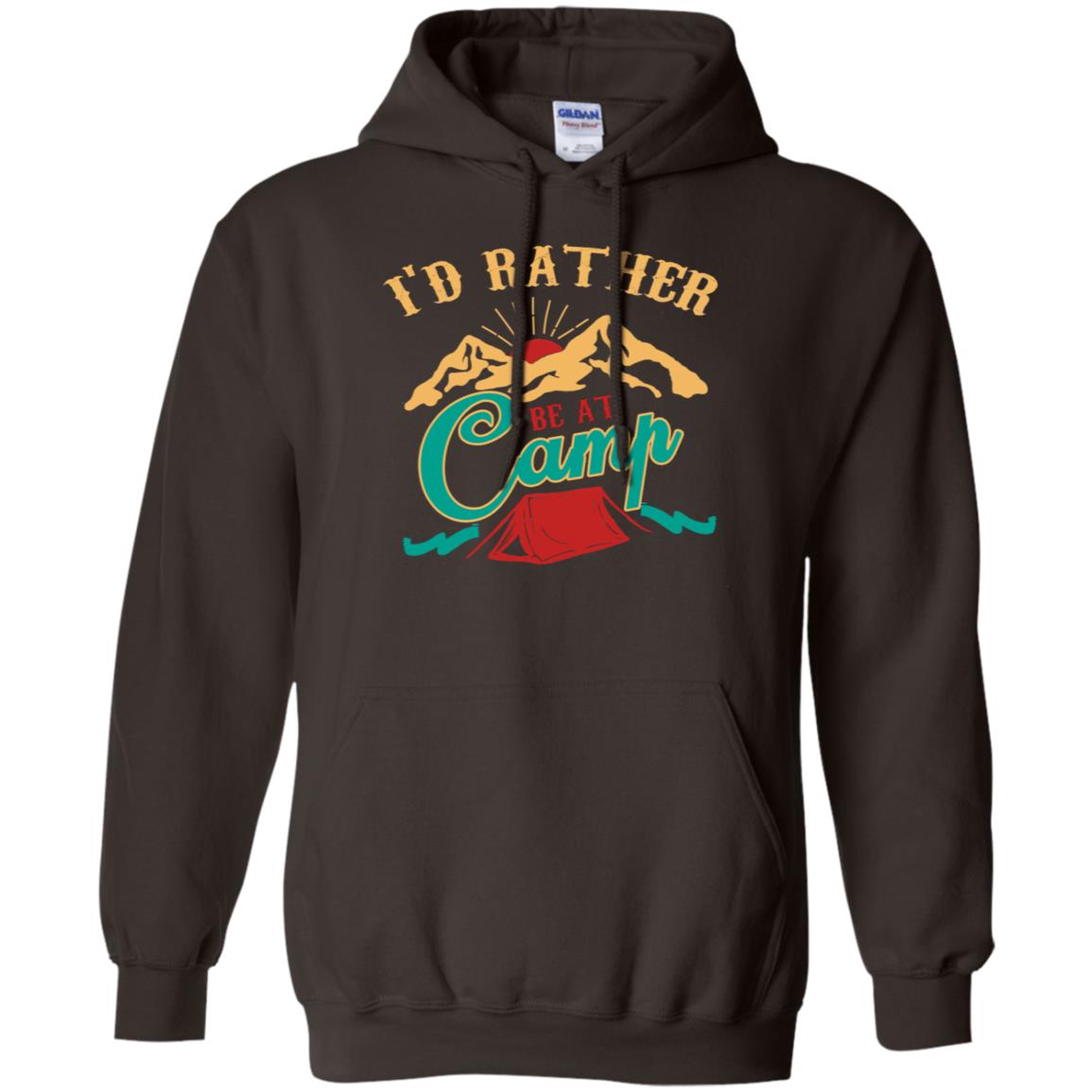 I'd Rather Be At Camp Camping Lovers Gift Shirt For Mens Of Womens Dark Chocolate