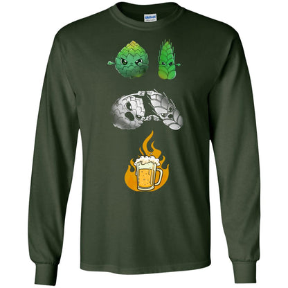 Beer Lover T-shirt Beer Fusion Flags Forest Green
