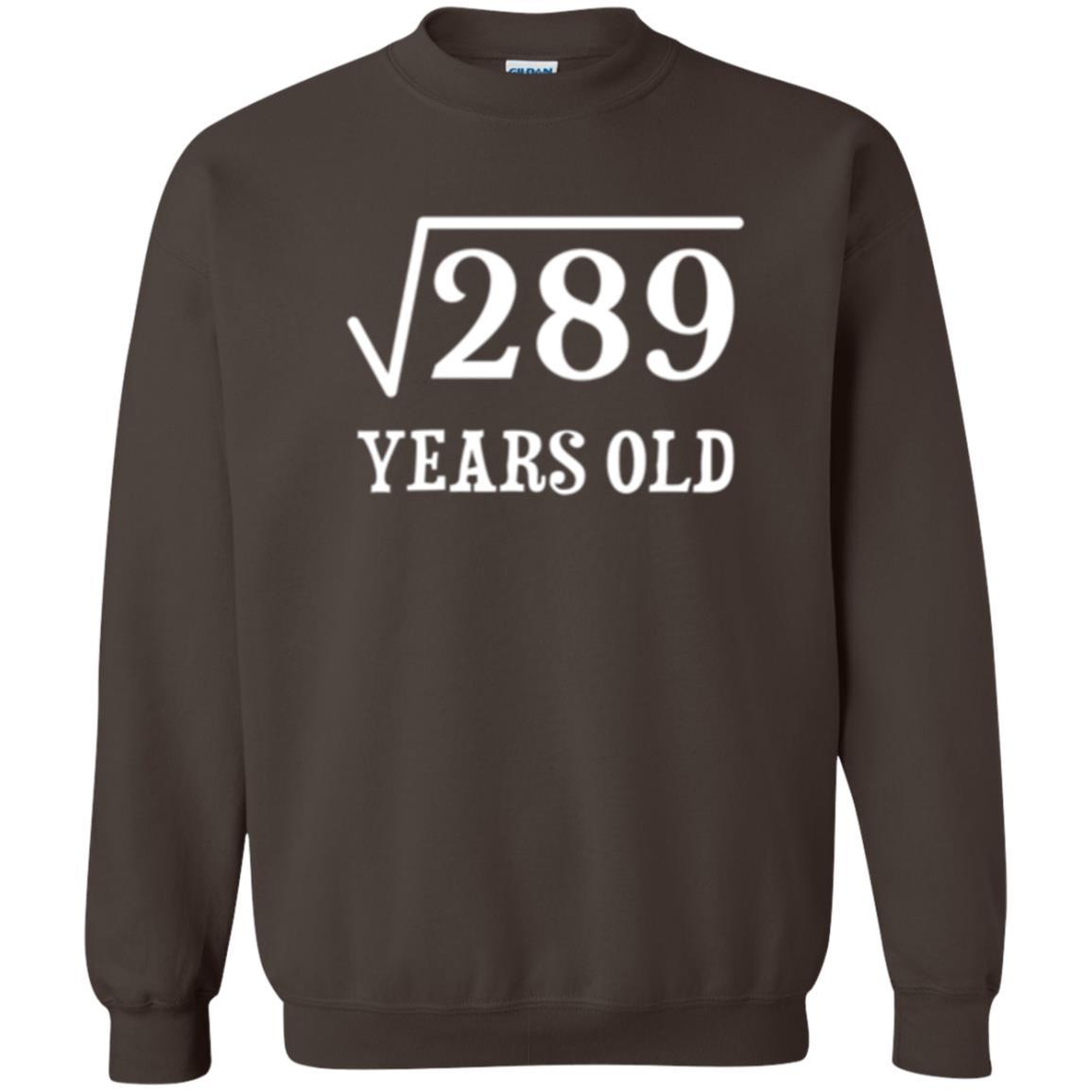 Brithday T-shirt Square Root Of 289 Dark Chocolate