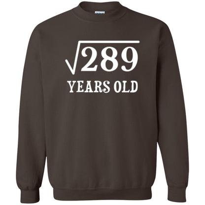 Brithday T-shirt Square Root Of 289 Dark Chocolate