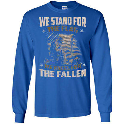 Veteran T-shirt We Stand For The Flag, We Kneel For The Fallen Royal