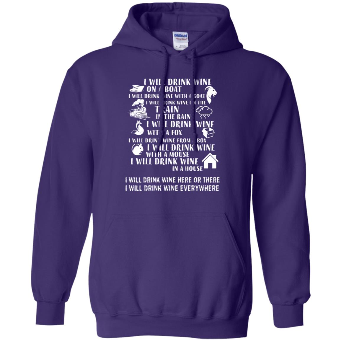 I Will Drink Wine On A Boat I Will Drink Wine Everywhere Shirt Purple