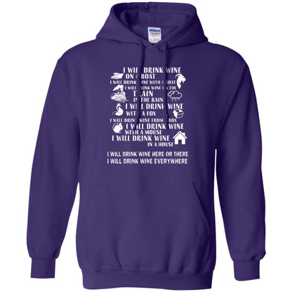 I Will Drink Wine On A Boat I Will Drink Wine Everywhere Shirt Purple