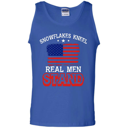 Military T-shirt Snowflakes Kneel Real Men Stand Royal