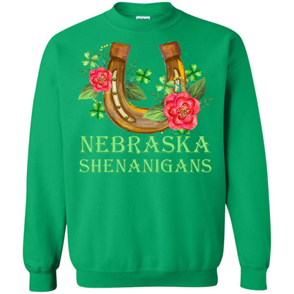 Horse Lover T-shirt Nebraska Shenanigans Irish Green