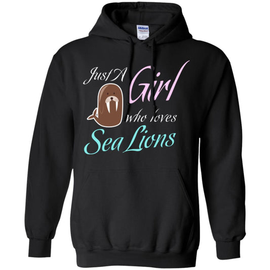 Sea Lions Lover T-shirt Just A Girl Who Loves Sea Lions Black