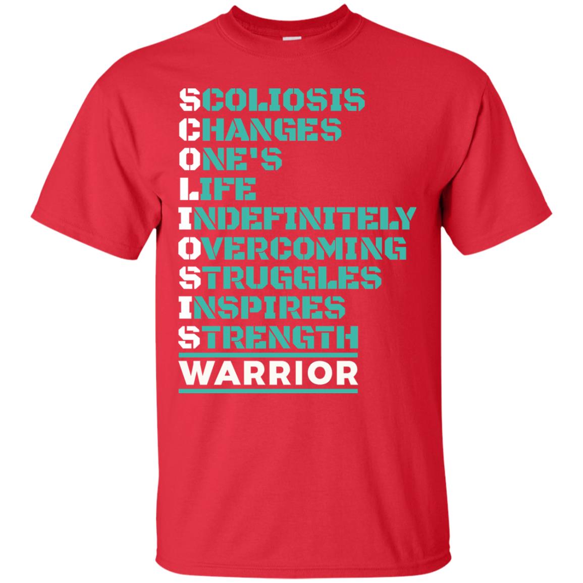 Changes One_s Life Indefinitely Overcoming Struggles Inspires Strength Coliosis Warrior Red