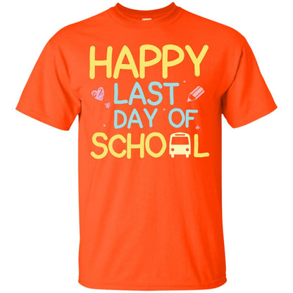 Happy Last Day Of School Graduation Shirt Orange