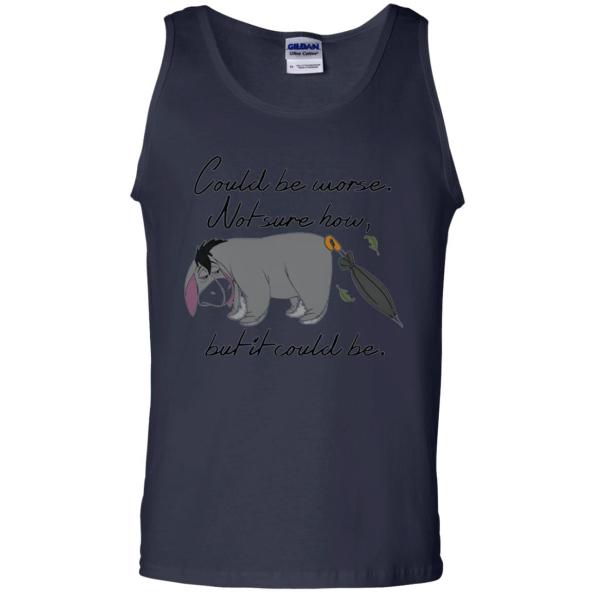 Cartoon T-shirt Could Be Worse Not Sure How But It Could Be Navy
