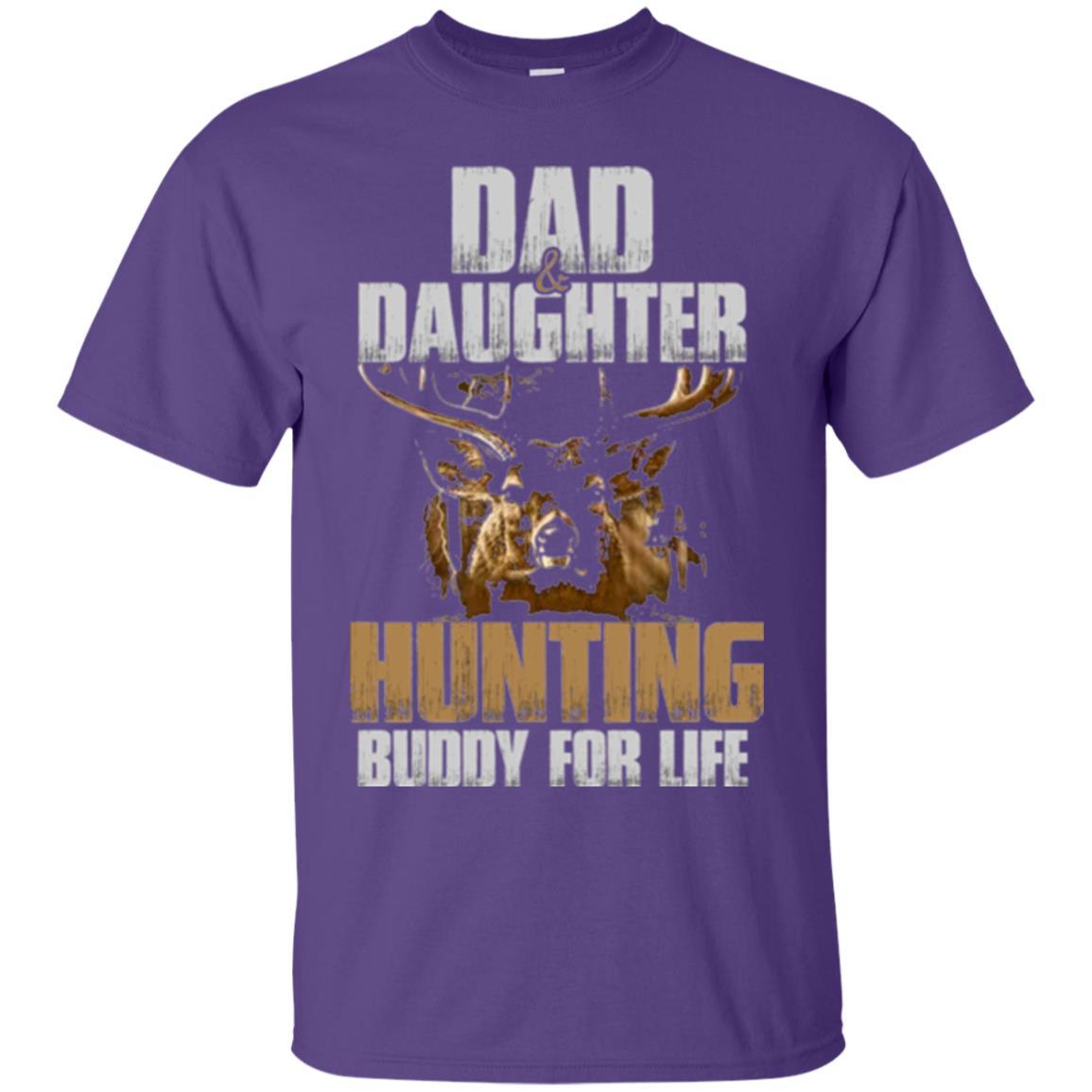 Family Christmas T-shirt Dad And Daughter Hunting Buddy For Life Purple