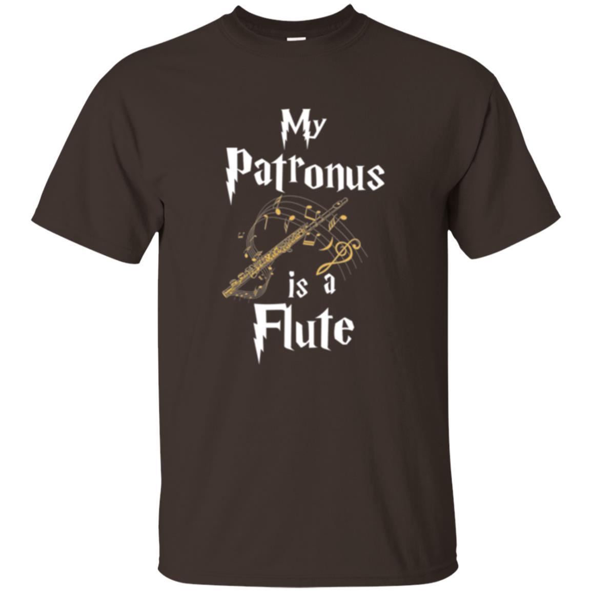 Musician T-shirt My Patronus Is A Flute Dark Chocolate