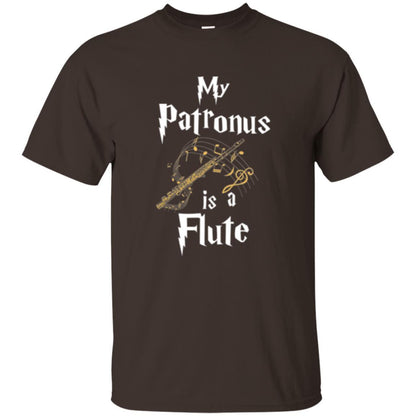 Musician T-shirt My Patronus Is A Flute Dark Chocolate