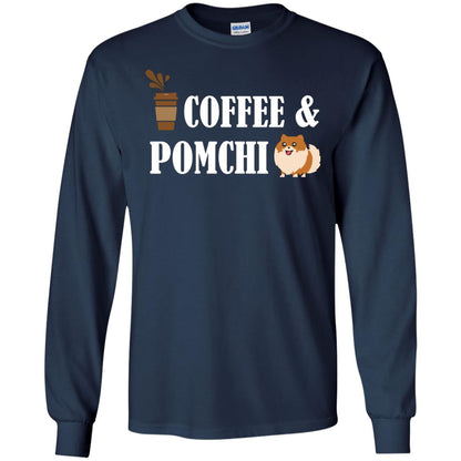 Coffee And Pomchi Lover Shirt Navy