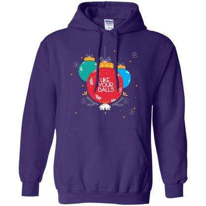 Christmas T-shirt I Like Your Balls Purple