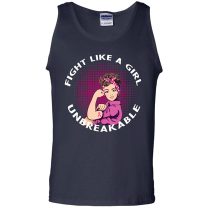 Fight Like A Girl Unbreakable Breast Awareness Shirt Navy