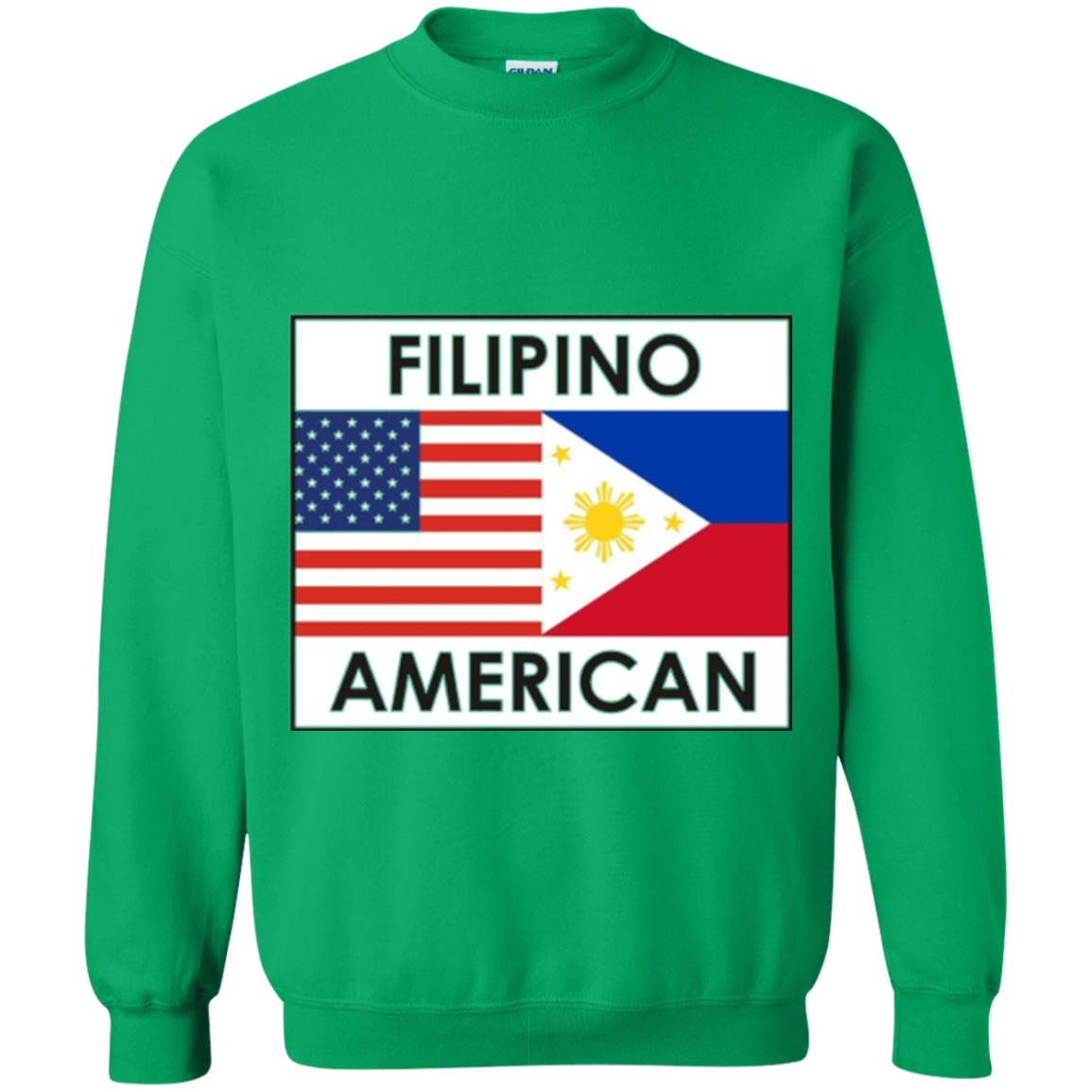 Filipino American T-shirt Philippines Usa Flags Irish Green