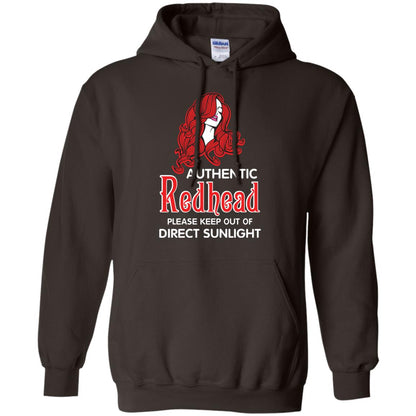 Authentic Redhead Please Keep Out Of Direct Sunlight Cool Redhead Gift Shirt For Girls Dark Chocolate