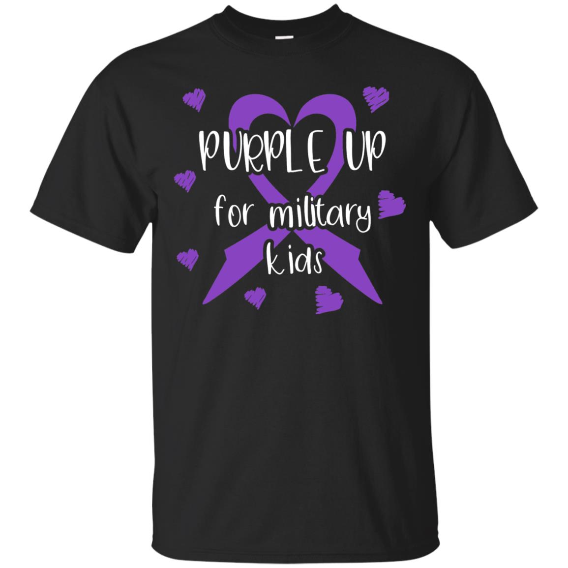 Purple Up For Military Kids Shirt Black