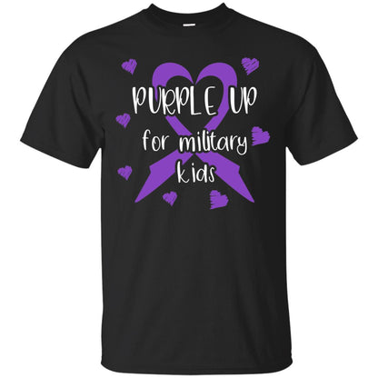 Purple Up For Military Kids Shirt Black
