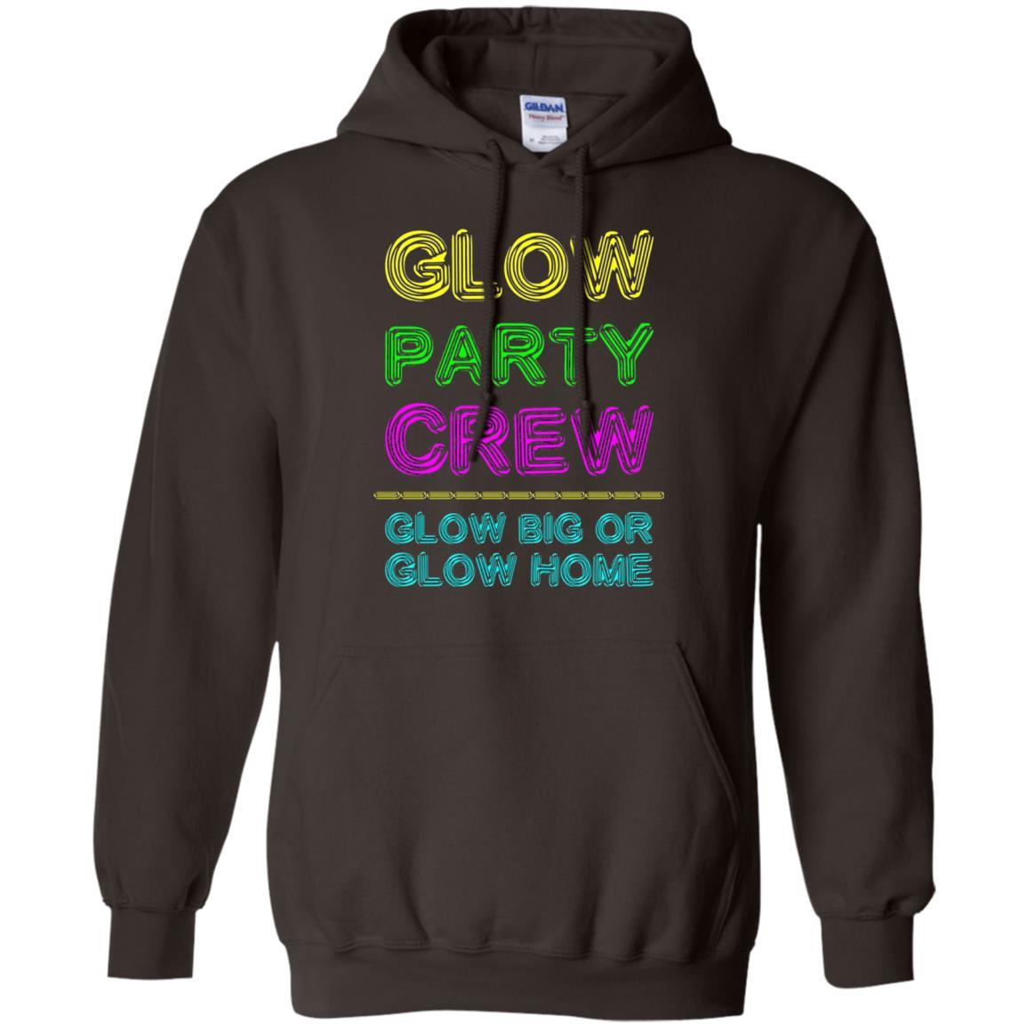 Funny Party T-shirt Glow Party Crew Dark Chocolate