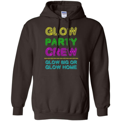 Funny Party T-shirt Glow Party Crew Dark Chocolate