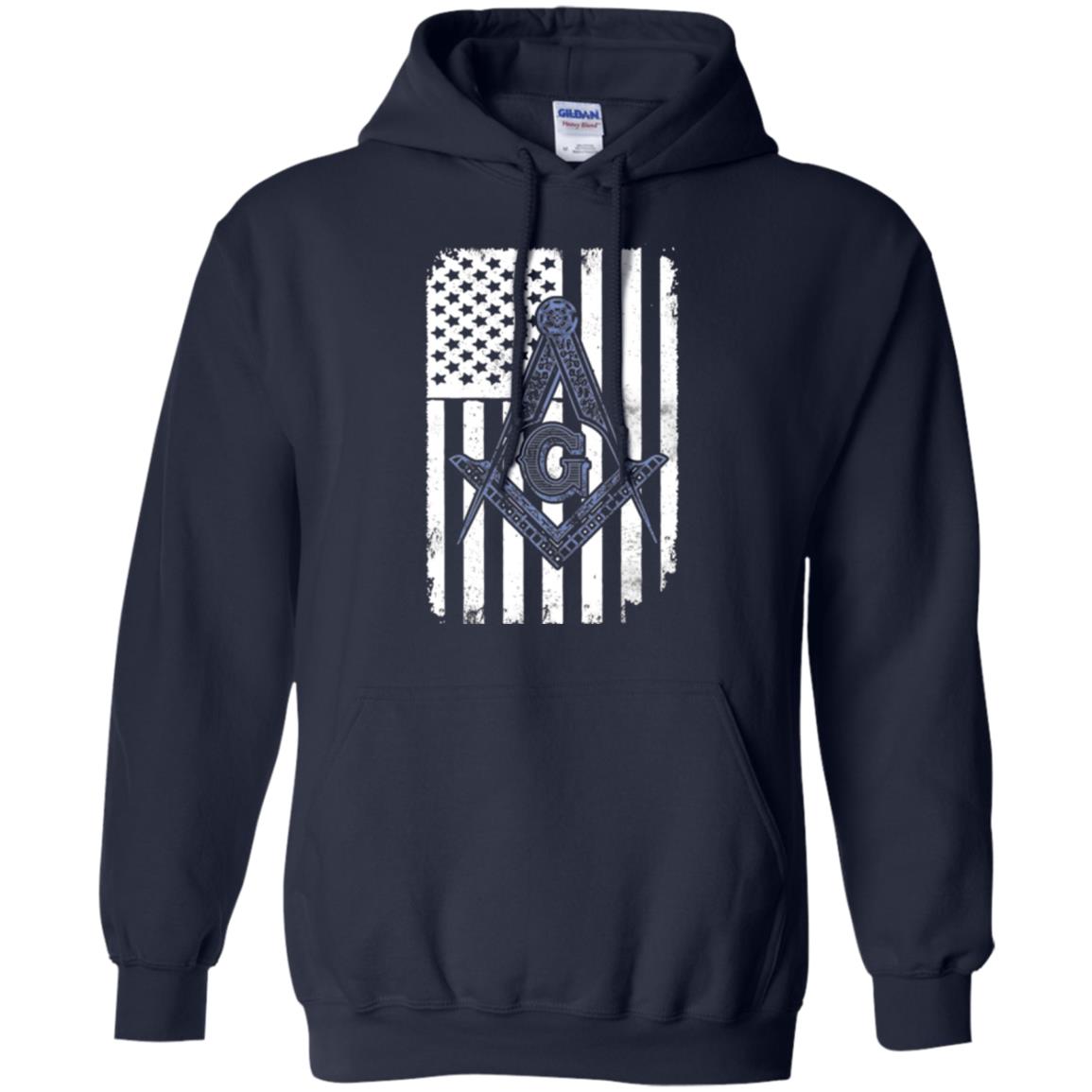 Freemason Usa Flag Logo Freemasonry America T-shirt Navy