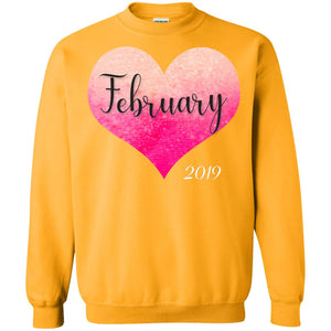 Pregnancy Reveal Announcement Party February 2019 ShirtG180 Gildan Crewneck Pullover Sweatshirt 8 oz.